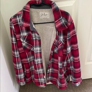 Women's Red Plaid Jacket